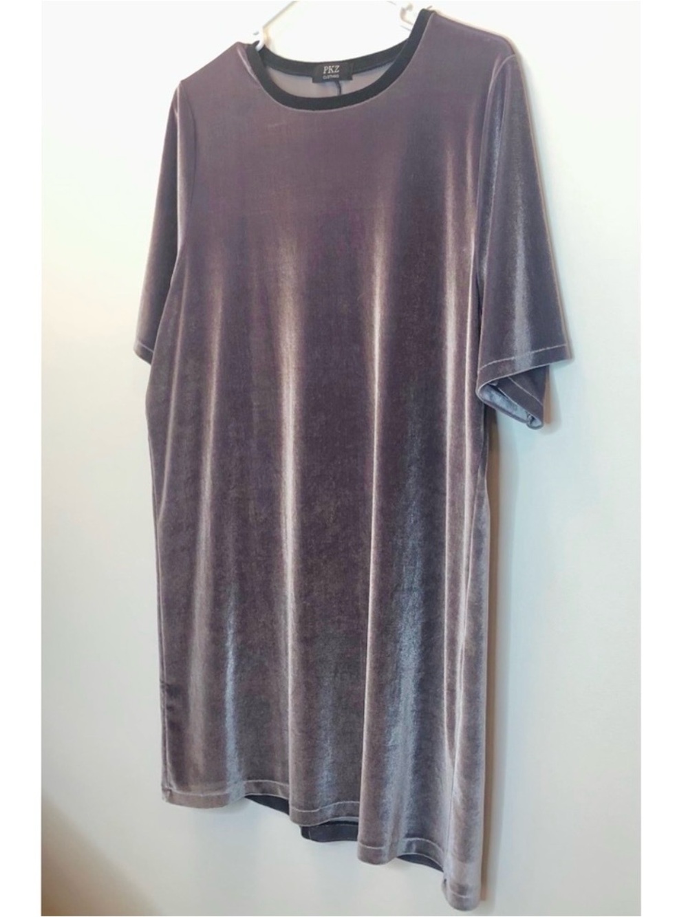 PKZ Clothing Velvet Long Shirt Dress 💜 Excellent Condition!
